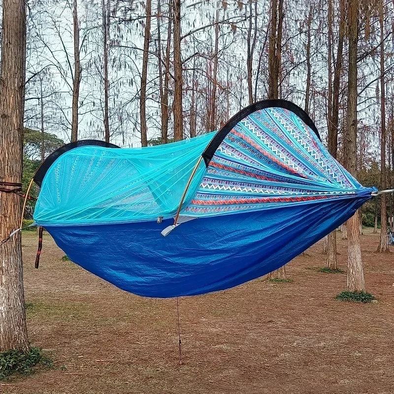 Heavy-Duty Anti-Roll Hammock with Net
