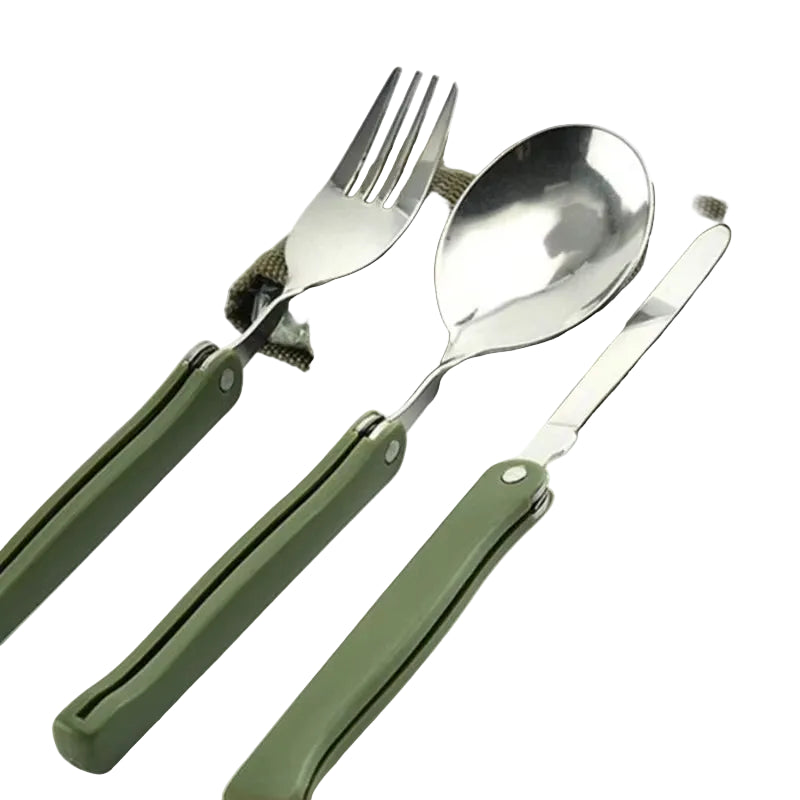 3-Piece Folding Camping Cutlery Set