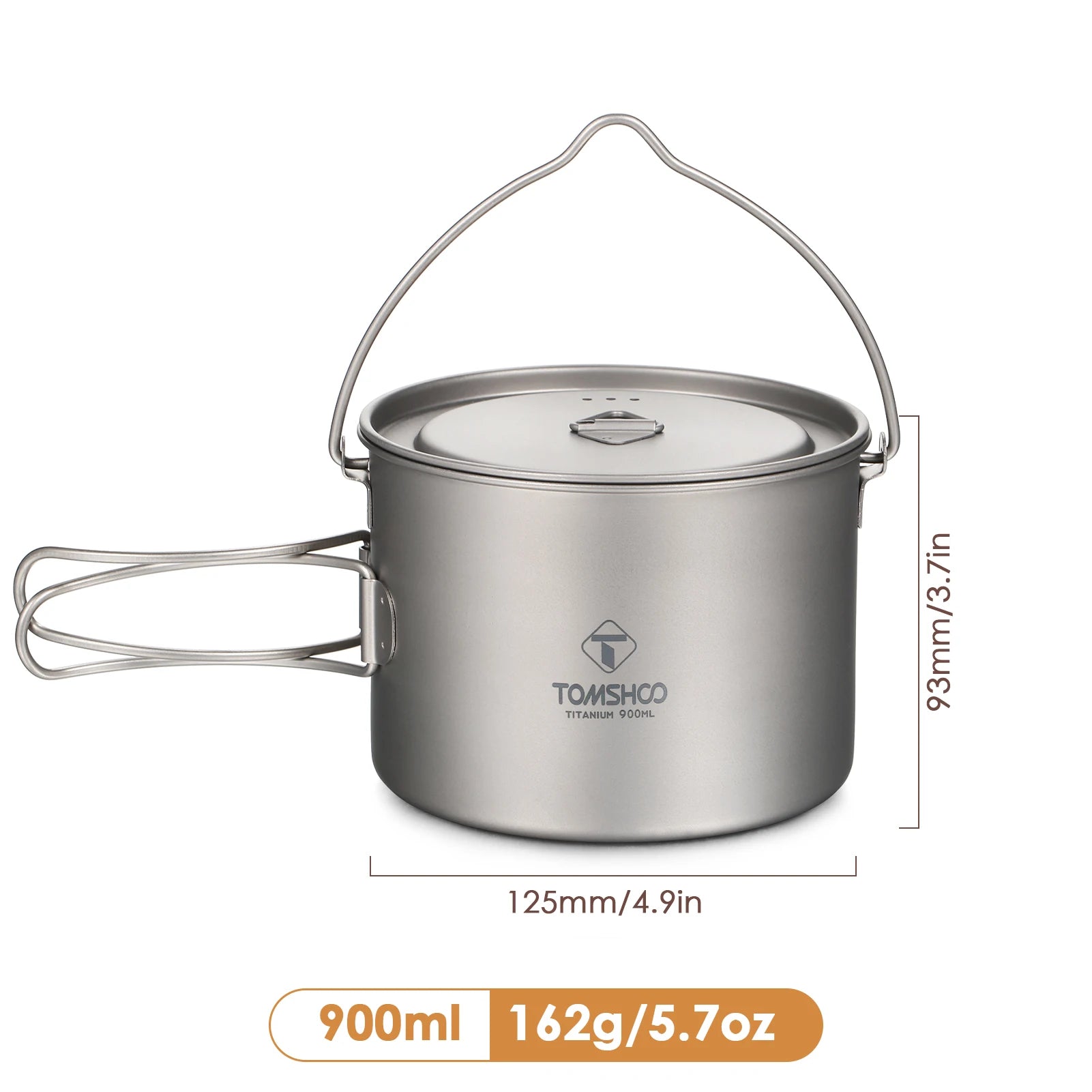 TOMSHOO Titanium Camping Pot